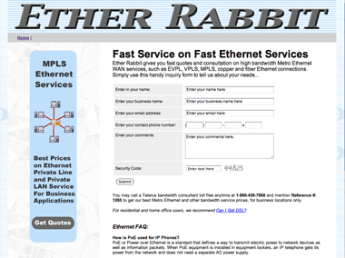 Visit the Ether Rabbit for fast service on fast Ethernet services